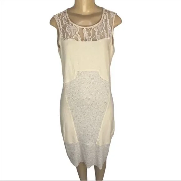 Sundance Sleeveless mixed media sheath boho dress medium - Picture 2 of 4